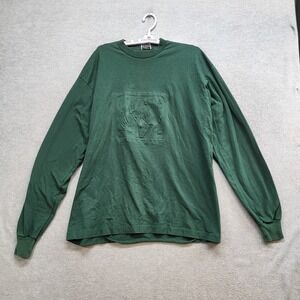 VINTAGE Braille Men Shirt 2XL Green 90s Single Stitch Run Tactile ISB Tee